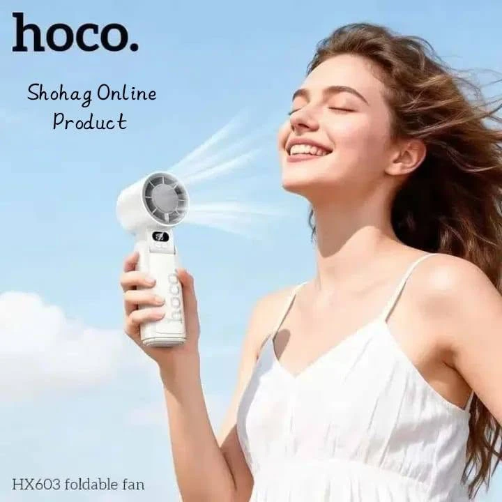 HOCO HX603 Ice-Cool & Dual Cooling Lightweight Foldable Fan