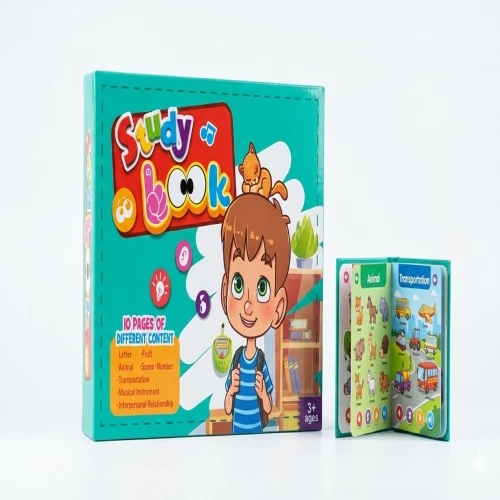 Kids' Interactive Study Book: 10-Page Educational Learning Toy for Toddlers (3+ Years)