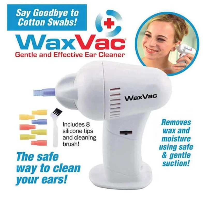 Ear Wax Cordless Cleaner/Remover Vacuum WaxVac Handy Tool Child Kid