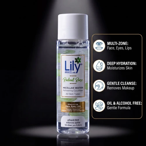 Lily Radiant Rinse Refreshing Cucumber Micellar Water 100ml