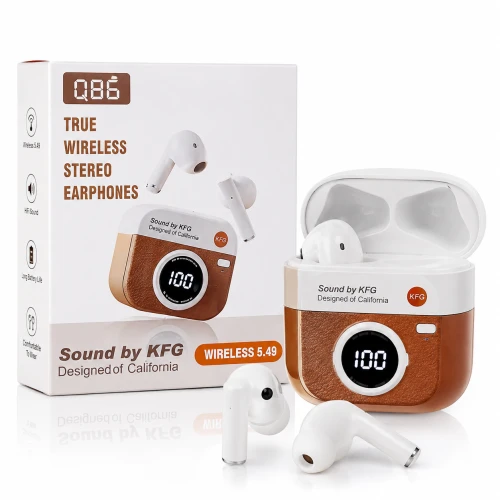 Q86 TWS Wireless Earbuds True Wireless Stereo Earphones with Digital Display Charging Case