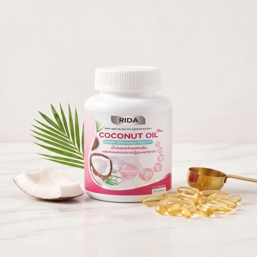 RIDA Coconut Oil Plus - Anti-Aging Collagen & Cold Pressed Coconut Oil Supplement
