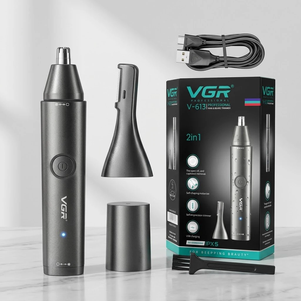 VGR V-613 2-in-1 Nose & Eyebrow Trimmer