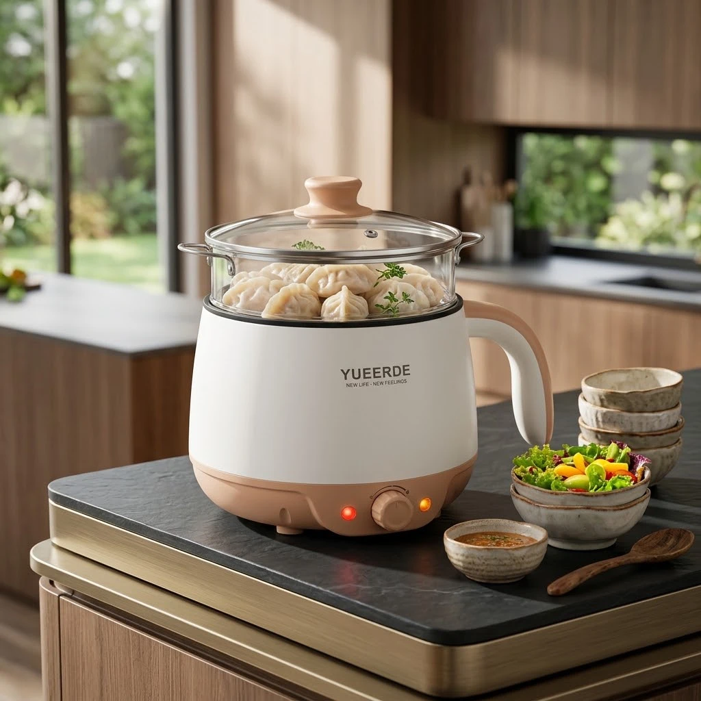 YUEERDE Multi-Functional Electric Hot Pot with Steamer