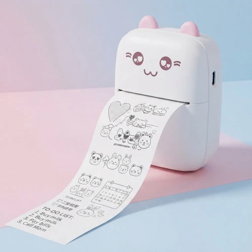 Mini Thermal Printer / Pocket Printer (Pink & Blue)
