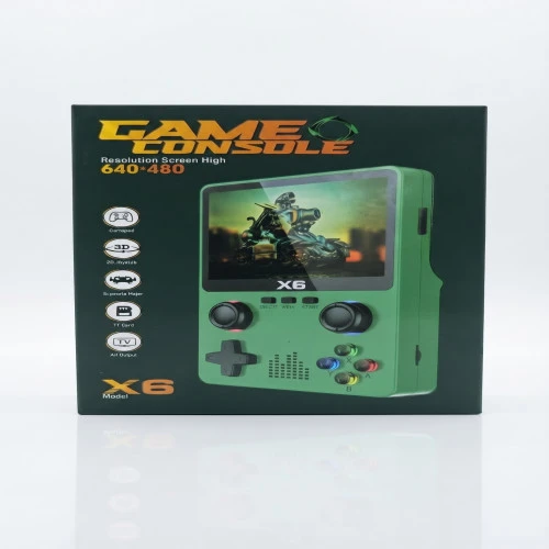 X6 Handheld Game Console with 640x480 High Resolution Screen, 3D Joystick, TF Card Support, and AV Output