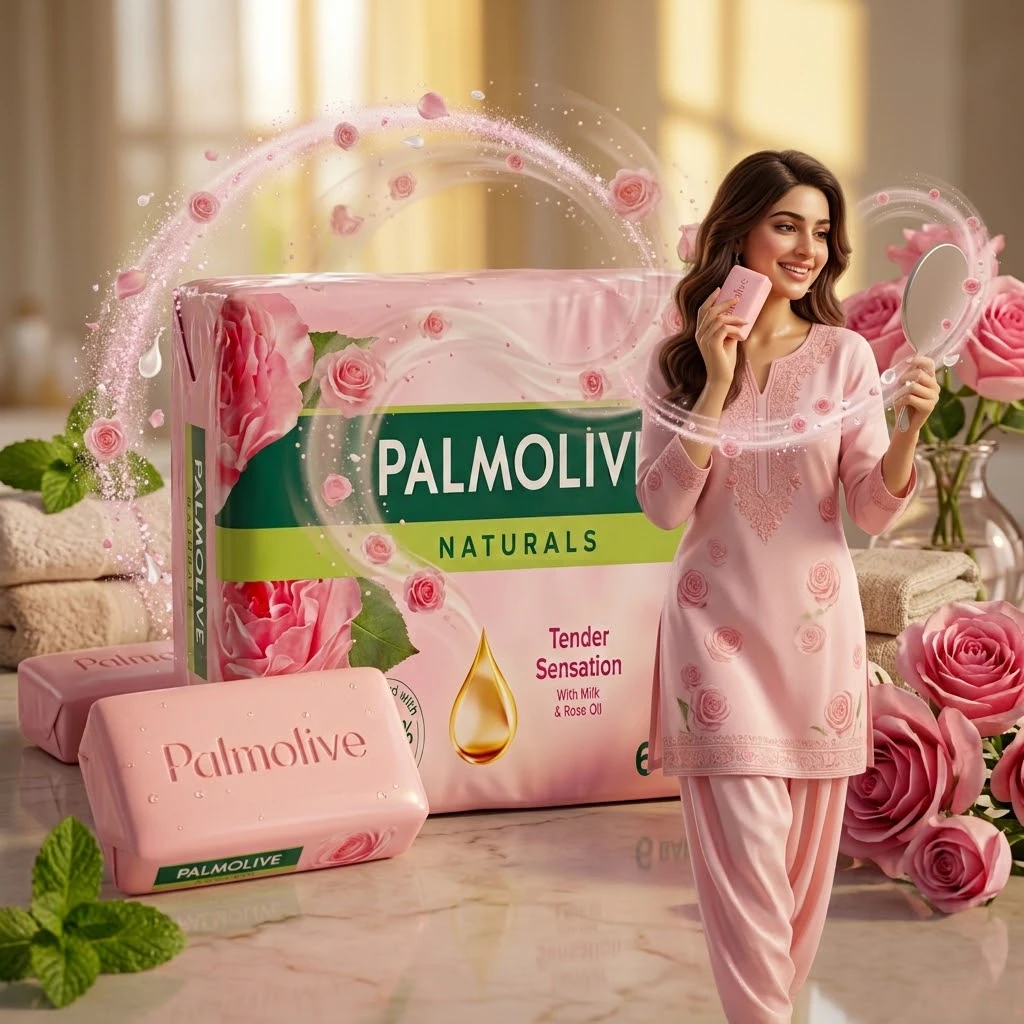 Palmolive Naturals Tender Sensation Soap with Milk & Rose Oil, (6 Bars x 150g)