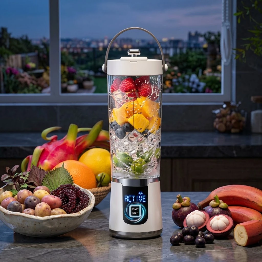 HP-189 Digital Display Portable Juicing Cup 2-in-1 Juicer & Bottle