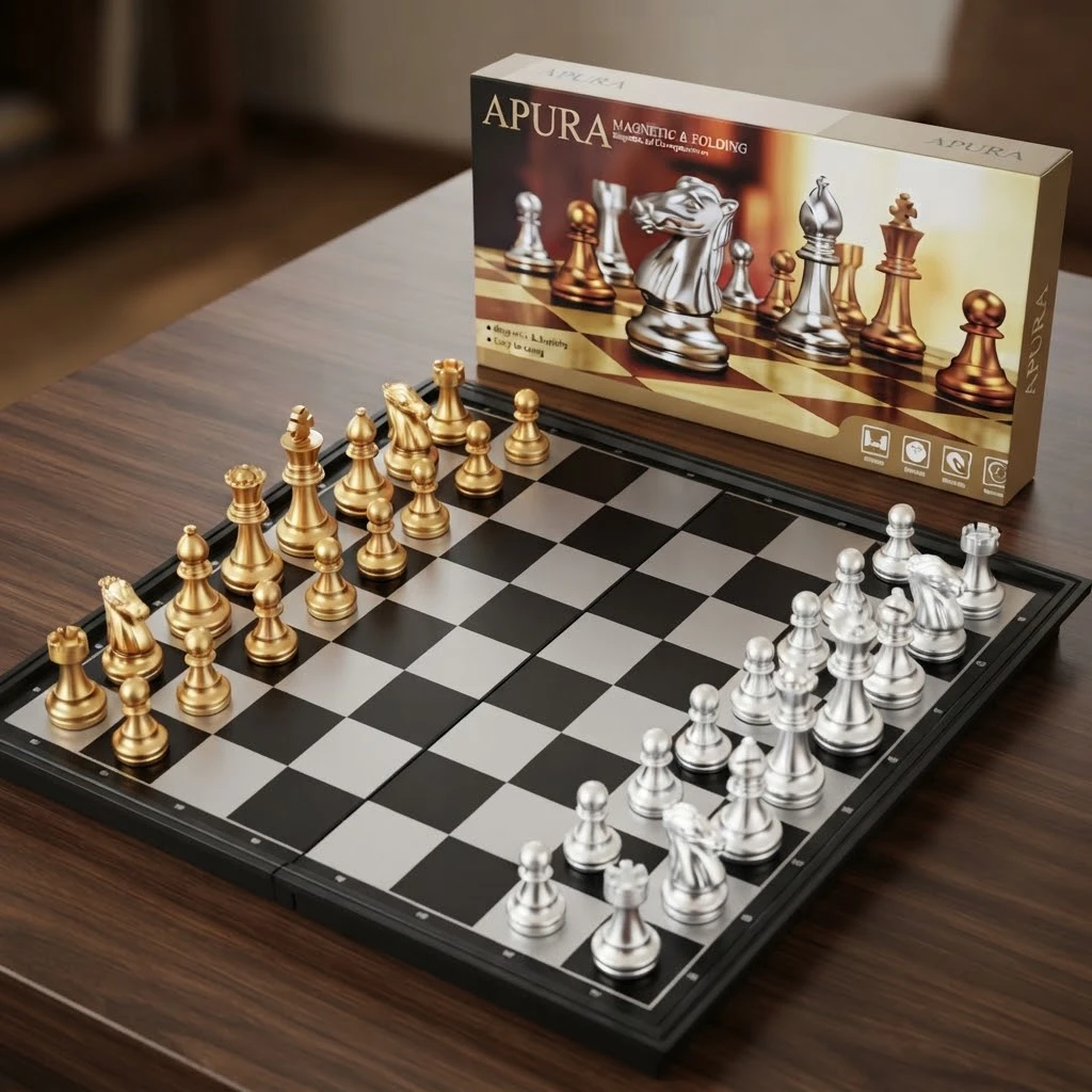 Chess Board - Magnetic & Folding - 3810-B - 9.8 inch